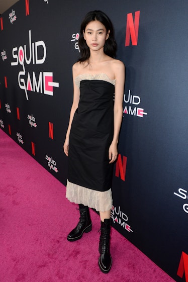 HoYeon Jung at Met Gala 2022: 'Squid Game' Actor Marks Her Met Gala Debut  in Suede Cut-out Dress