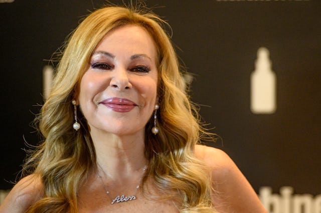 Ana Obregon presents "LaCabine" at Hotel Westin Palace on December 19, 2022 in Madrid, Spain.