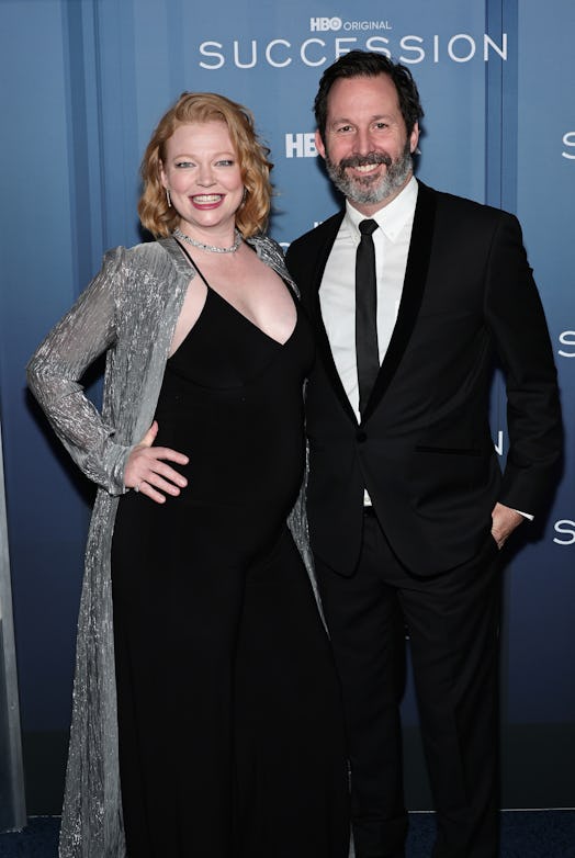  Sarah Snook and Dave Lawson at the 'Succession' Season 4 premiere. Photo via Getty Images