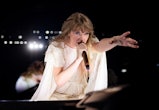 ATLANTA, GEORGIA - APRIL 28: FOR EDITORIAL USE ONLY. Taylor Swift performs onstage during The Eras T...