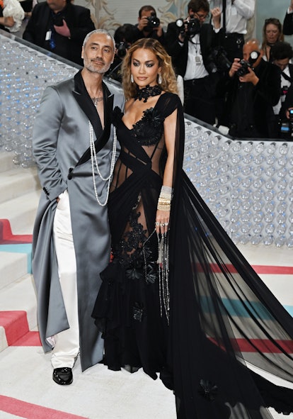 Taika Waititi and Rita Ora at the 2023 Met Gala: Karl Lagerfeld: A Line of Beauty held at the Metrop...