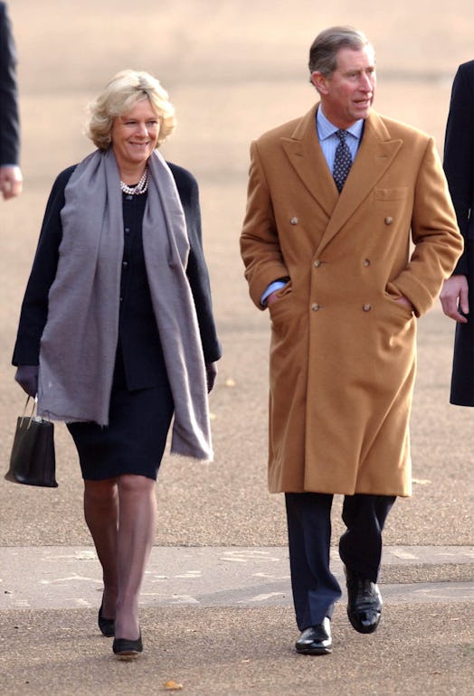 398836 07: Prince Charles, the Prince of Wales and Camilla Parker Bowles attend the St. James Palace...