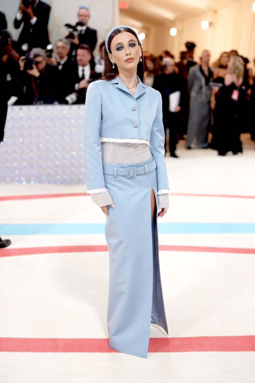 NEW YORK, NEW YORK - MAY 01: Emma Chamberlain attends The 2023 Met Gala Celebrating "Karl Lagerfeld:...