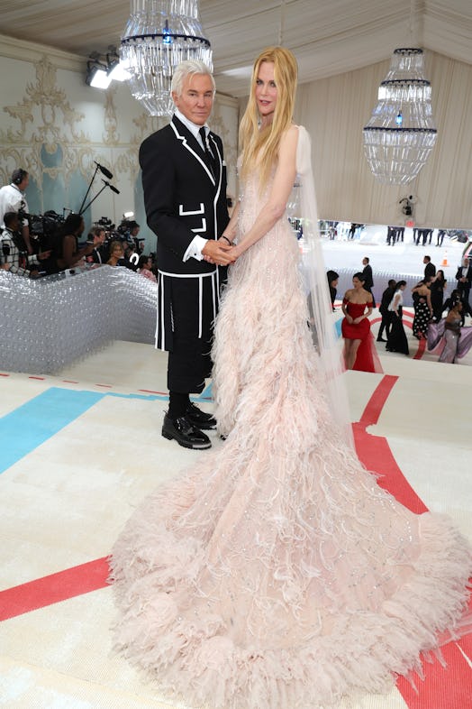 Baz Luhrmann and Nicole Kidman attend The 2023 Met Gala Celebrating "Karl Lagerfeld: A Line Of Beaut...
