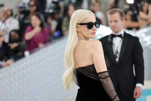 Jessica Chastain's ice blonde hair at the 2023 Met Gala Celebrating "Karl Lagerfeld: A Line Of Beaut...