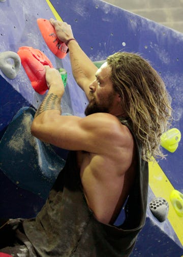 BARCELONA, SPAIN - AUGUST 19:  Actor Jason Momoa attends Aerobic Climb Exhibition on August 19, 2016...