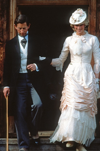 FORT EDMONTON, CANADA - JUNE 29: Prince Charles, Prince of Wales and Diana, Princess of Wales, weari...