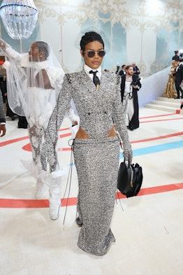 Teyana Taylor attends The 2023 Met Gala Celebrating "Karl Lagerfeld: A Line Of Beauty" 