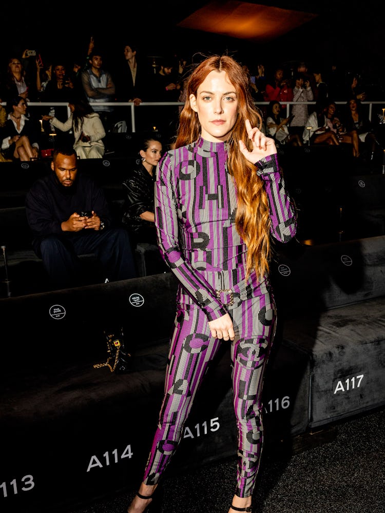 Riley Keough attends the Chanel 2024 Ready To Wear Collection Runway Show 