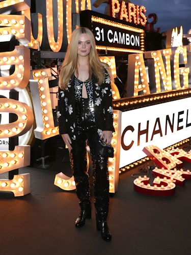Elle Fanning at the Chanel Cruise 2024 Collection fashion show 