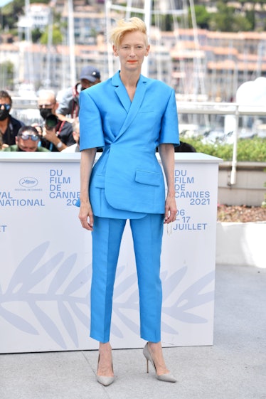 Tilda Swinton attends the "The French Dispatch" photocall 