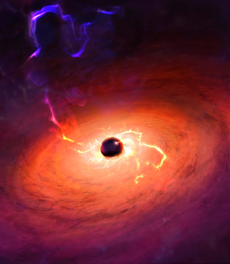 A black hole is an object so compact -- usually a collapsed star -- that nothing can escape its grav...