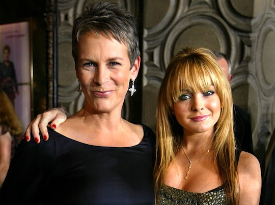 HOLLYWOOD - AUGUST 4:  Actress Jamie Lee Curtis (L) and actress Lindsay Lohan (R), stars of the new ...