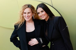 US actress Demi Moore and her daughter Rumer Willis arrive for the Versace Fall/Winter 2023 fashion ...