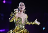 WINDSOR, ENGLAND - MAY 07: Katy Perry performs on stage during the Coronation Concert on May 07, 202...