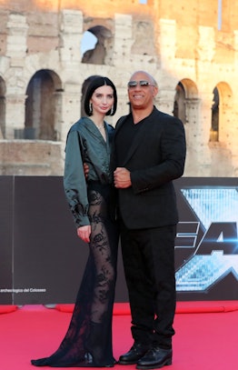 Meadow Walker and Vin Diesel attend the "Fast X" Premiere at Colosseo 