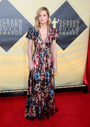 Brie Larson arrives for the 24th Annual Screen Actors Guild Awards at the Shrine Exposition Center o...