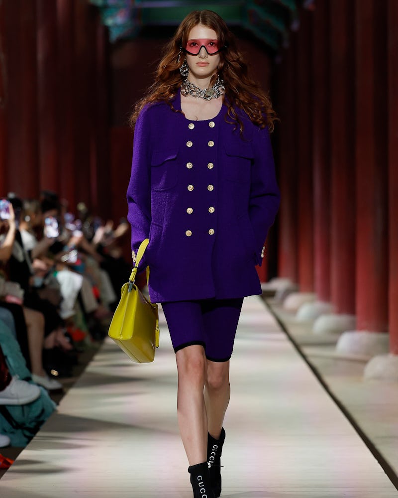 model walks the runway during the Gucci Seoul Cruise 2024 fashion show 