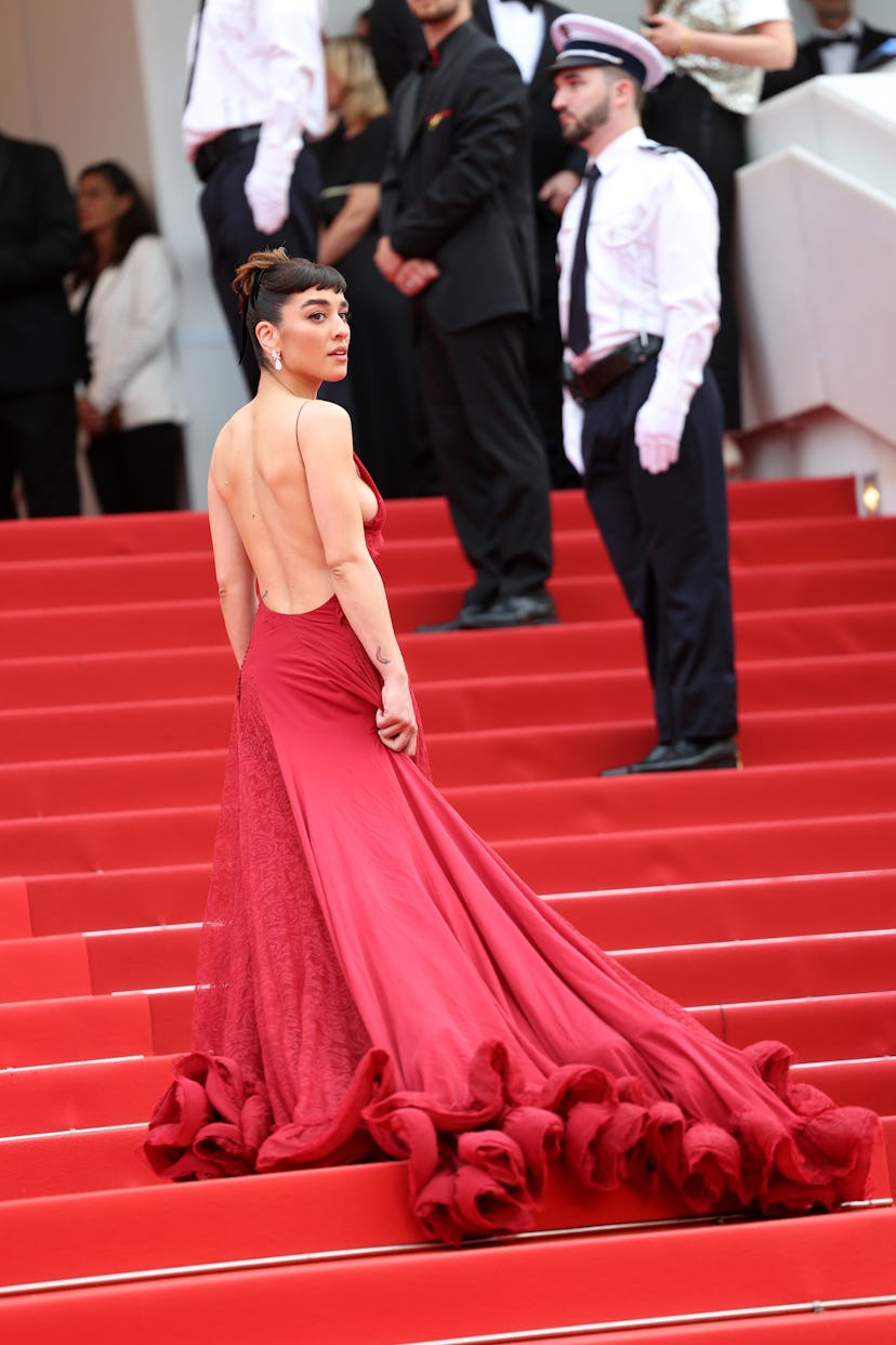 CANNES, FRANCE - MAY 16: Simona Tabasco attends the "Jeanne du Barry" Screening & opening ceremony r...