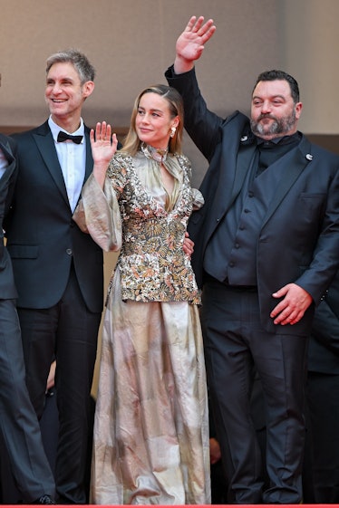 Damian Szifron, Brie Larson, Denis Ménochet attend the "Jeanne du Barry" Screening
