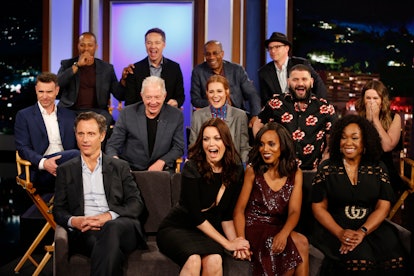 The cast of "Scandal" on "Jimmy Kimmel Live" in 2018. 