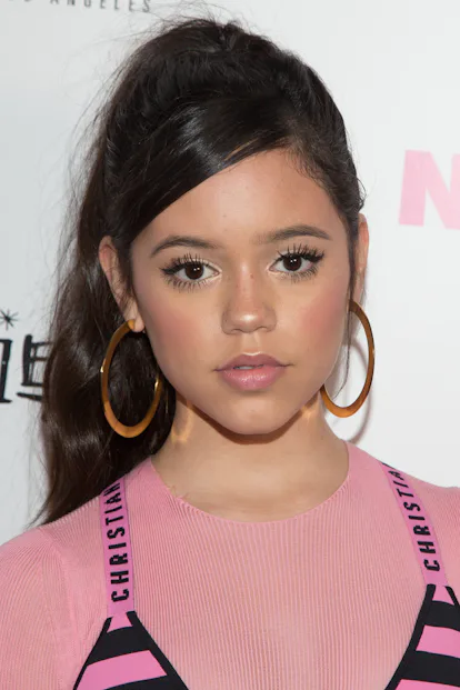 Jenna Ortega's high ponytail in 2018.