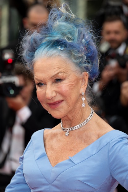 Helen Mirren blue hair Cannes 2023