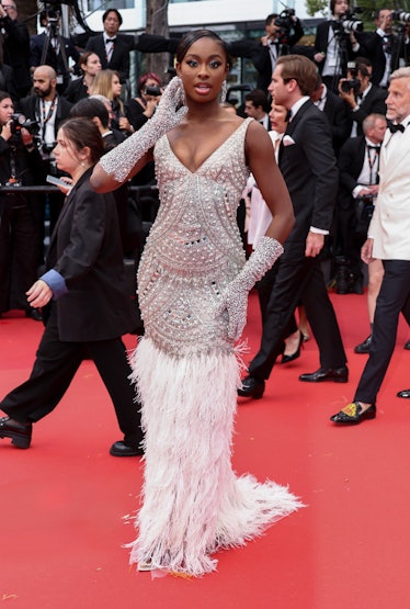 Coco Jones attends the "Monster" red carpet during the 76th annual Cannes film festival 