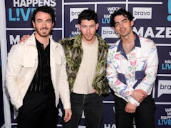 WATCH WHAT HAPPENS LIVE WITH ANDY COHEN -- Episode 20088 -- Pictured: (l-r) Kevin Jonas, Nick Jonas,...