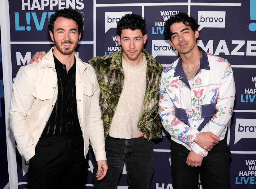 WATCH WHAT HAPPENS LIVE WITH ANDY COHEN -- Episode 20088 -- Pictured: (l-r) Kevin Jonas, Nick Jonas,...