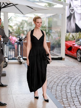 CANNES, FRANCE - MAY 16: Elle Fanning is seen at the Martinez hotel during the 76th Cannes film fest...