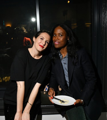 NEW YORK, NEW YORK - MAY 18: (L-R) Sara Moonves and Nicola Vassell attend W Magazine dinner in celeb...