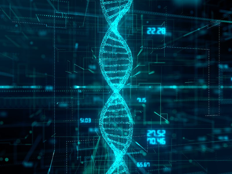 DNA (deoxyribonucleic acid) molecule, illustration