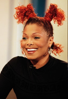 Janet Jackson on Des O'Connor Show December, 1997 in London.