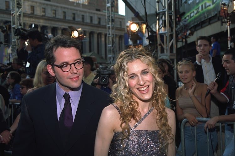 (Original Caption) Matthew Broderick, star of the movie and his wife Sarah Jessica Parker arrive. (P...