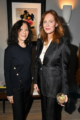 NEW YORK, NEW YORK - MAY 18: (L-R) Phyllis Posnick and Nancy Moonves attend W Magazine dinner in cel...