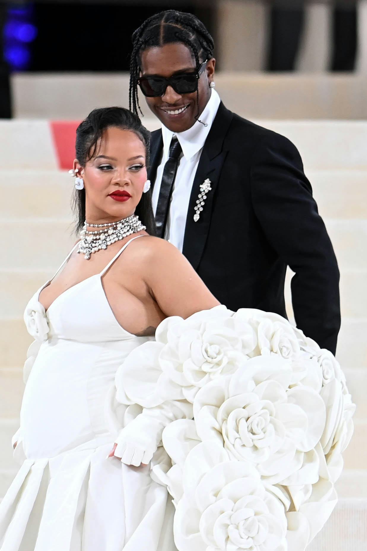 Rihanna and ASAP Rocky at the 2023 Met Gala.