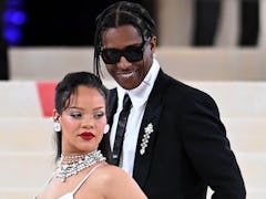 Rihanna and ASAP Rocky at the 2023 Met Gala.