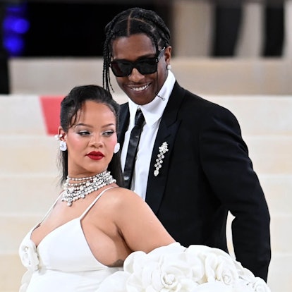 Rihanna and ASAP Rocky at the 2023 Met Gala.