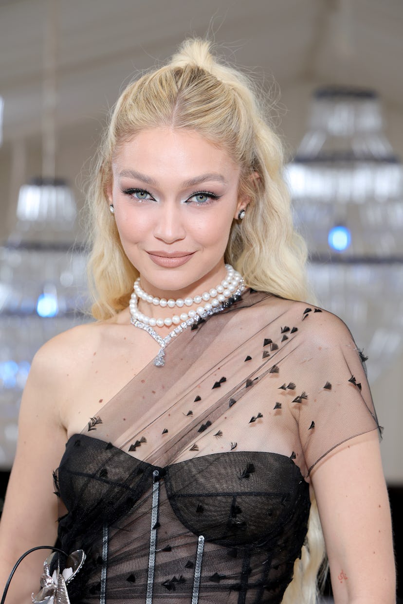 NEW YORK, NEW YORK - MAY 01: Gigi Hadid attends The 2023 Met Gala Celebrating "Karl Lagerfeld: A Lin...