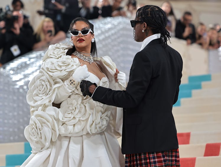 Rihanna and A$AP Rocky attend The 2023 Met Gala 