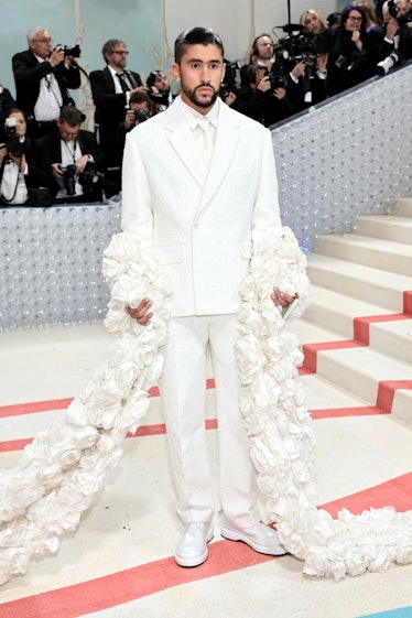 NEW YORK, NEW YORK - MAY 01: Bad Bunny attends The 2023 Met Gala Celebrating "Karl Lagerfeld: A Line...