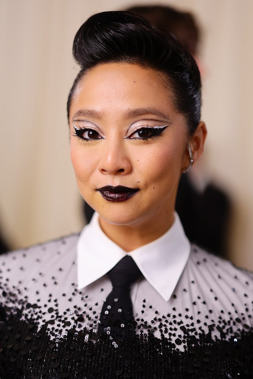 NEW YORK, NEW YORK - MAY 01: Stephanie Hsu attends The 2023 Met Gala Celebrating "Karl Lagerfeld: A ...