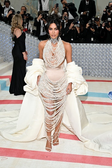 Kim Kardashian at the 2023 Met Gala: Karl Lagerfeld: A Line of Beauty held at the Metropolitan Museu...