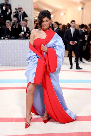Kylie Jenner Wears Red Haider Ackermann Gown at 2023 Met Gala