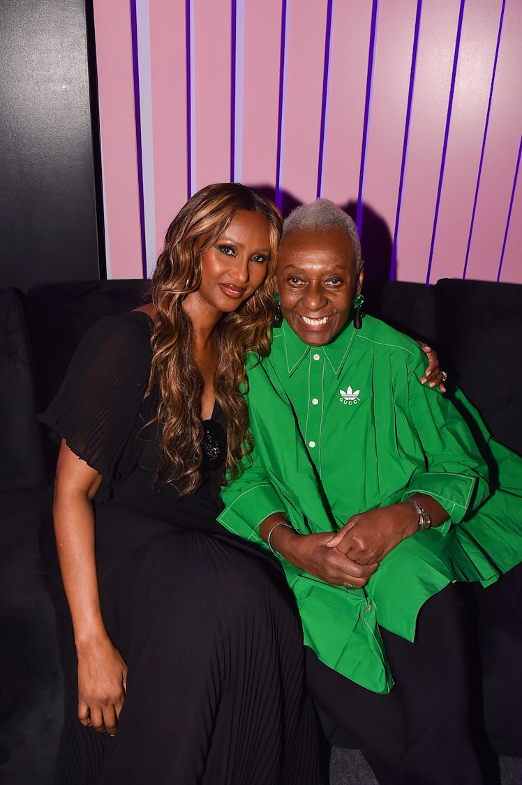 NEW YORK, NEW YORK - APRIL 29: (L-R) Iman and Bethann Hardison attend as Gucci & Amy Sacco celebrate...
