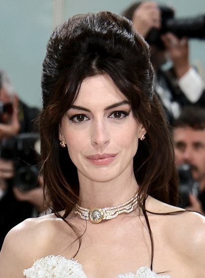NEW YORK, NEW YORK - MAY 01: Anne Hathaway attends The 2023 Met Gala Celebrating "Karl Lagerfeld: A ...