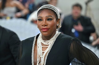 US tennis player Serena Williams arrives for the 2023 Met Gala at the Metropolitan Museum of Art on ...