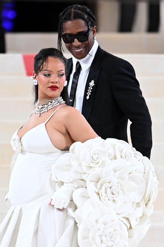 ASAP Rocky and Rihanna at the 2023 Met Gala
