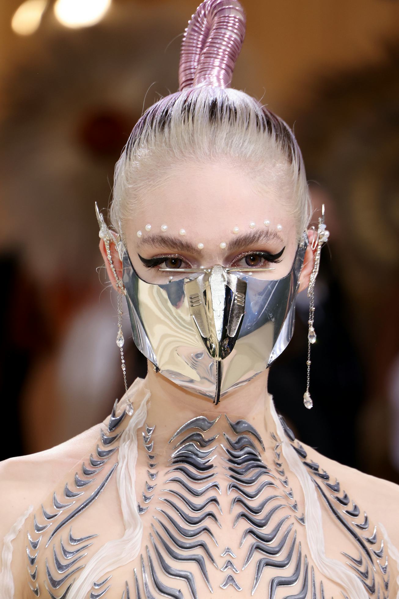 NEW YORK, NEW YORK - SEPTEMBER 13: Grimes attends The 2021 Met Gala Celebrating In America: A Lexico...